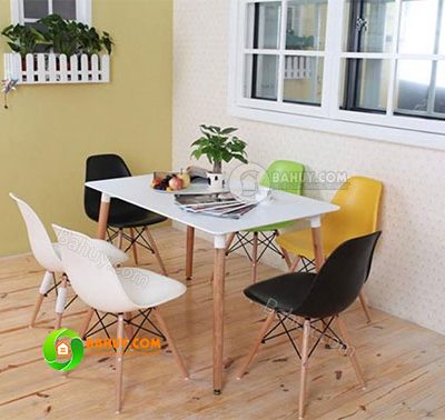Thanh lý bàn cafe chữ nhật 1m2 màu trắng